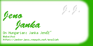 jeno janka business card